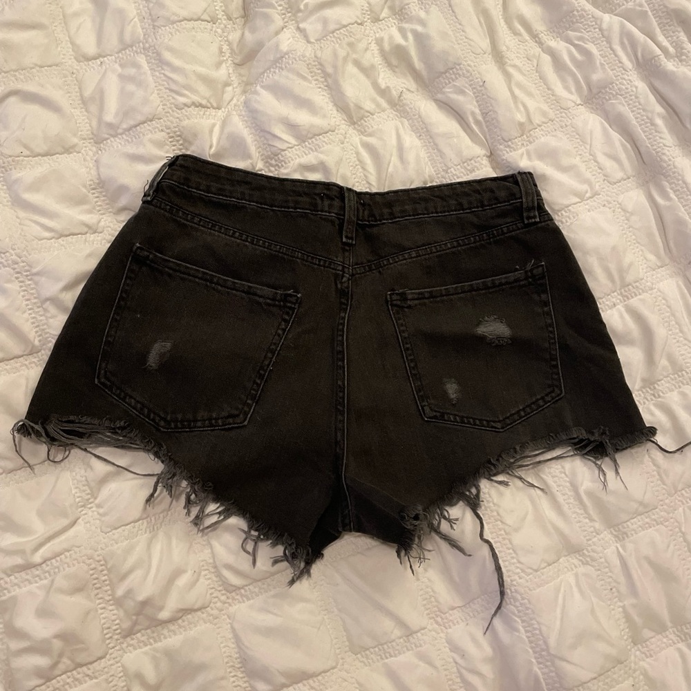 Black Jean Shorts